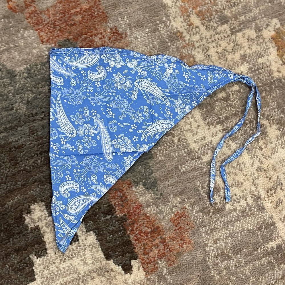 Blue Paisley Kids Bandana